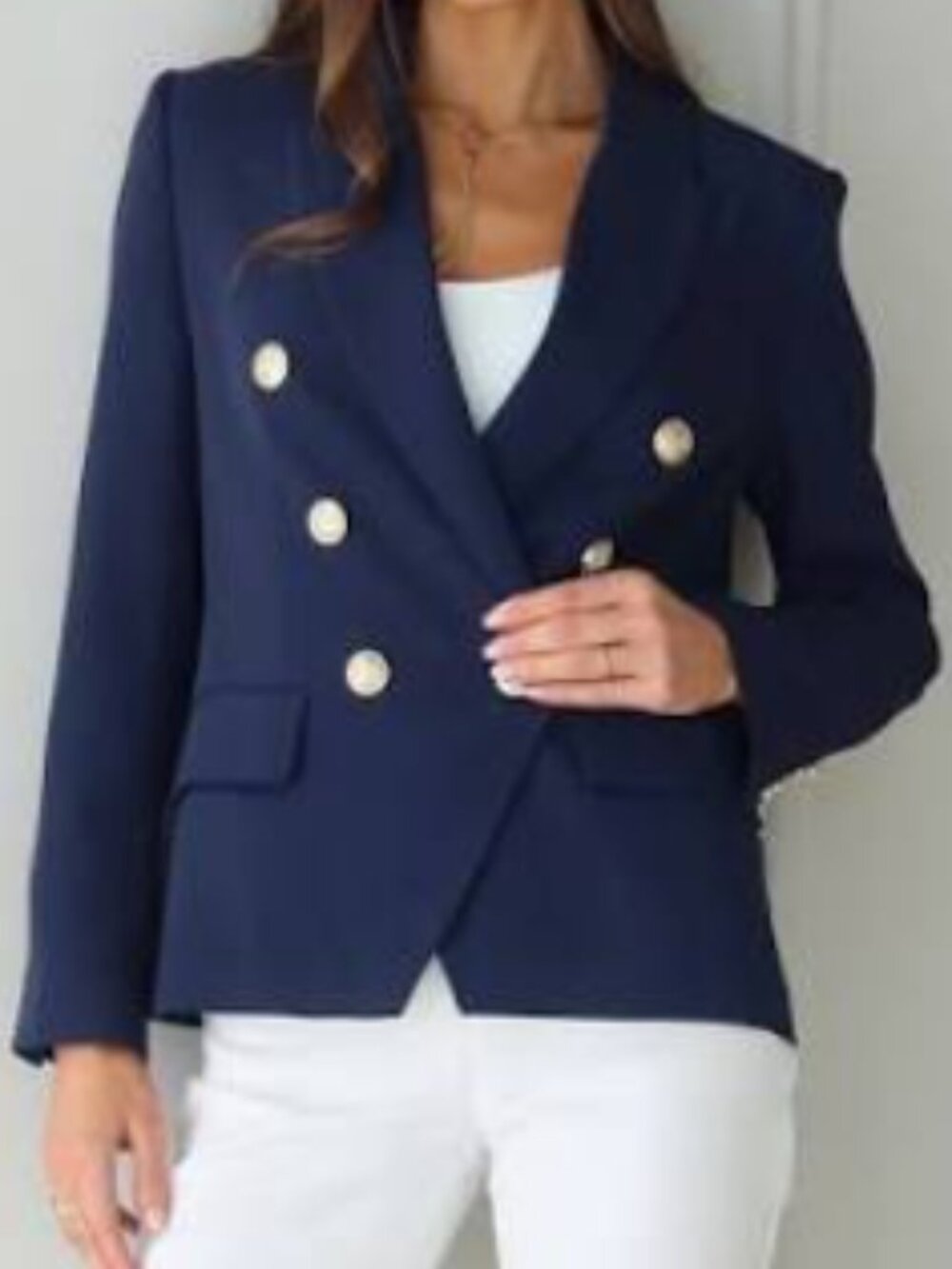 The Noli Shop Sasha Classic Double-Breasted Blazer – Small